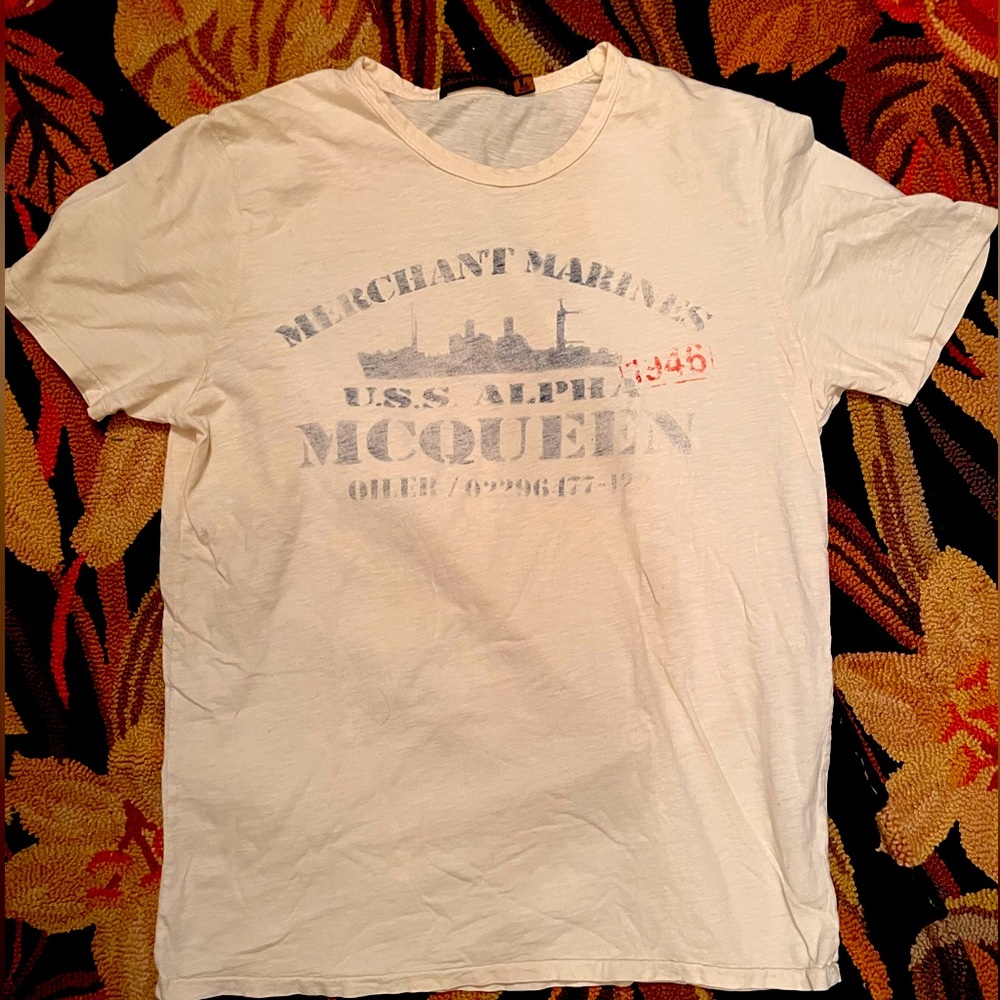 Johnson Motors Merchant Marines Steve McQueen tee shirt